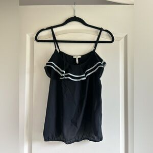 Joie Silk Top in Black with adjustable straps
